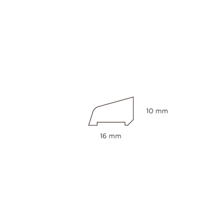 Sandliste plast koksgrå - 10 x 16 x 3000 mm