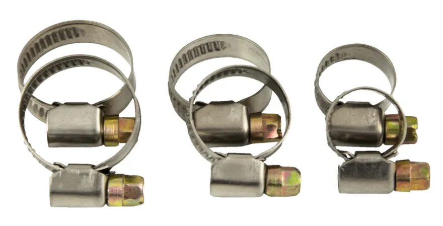 Spændebåndsmix 3/8" - 1/2" - 3/4" - 6 stk.