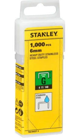 Stanley hæfteklammer type G 6 mm 1000 stk.