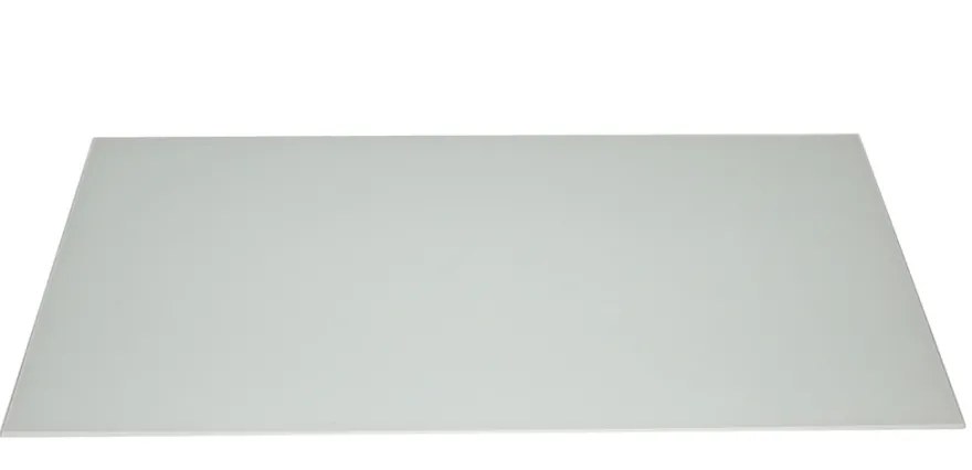 Stænkplade hvid glas firkantet 60 x 30 cm