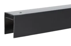 Top-/bundliste til panelhegn sort aluminium 172 cm