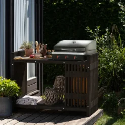 Tralle grillbord sort 123 x 57,5 x 93 cm
