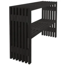 Tralle plantebord sort 115 x 32 x 80 cm