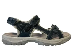 Trekkingsandaler dame denimfarvet læder str. 40