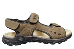 Trekkingsandaler herre brun læder str. 43