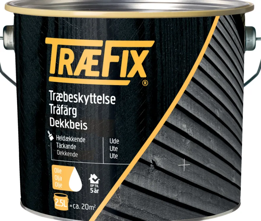TræFix® træbeskyttelse heldækkende sort 2,5 l
