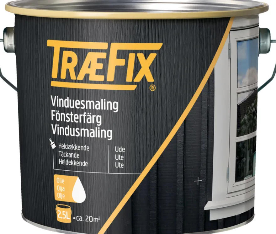 TræFix® vinduesmaling renhvid oliebaseret 2,5 liter