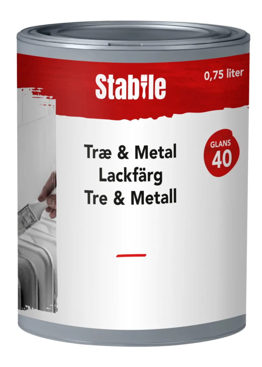 Træ & Metal 40 hvid maling 0,75 liter - Stabile®