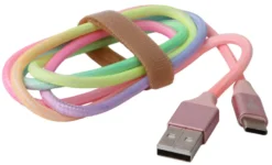 USB til USB-C kabel regnbuefarvet - 1 meter