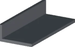 Vinkelliste sort pvc 30 x 20 x 2000 mm